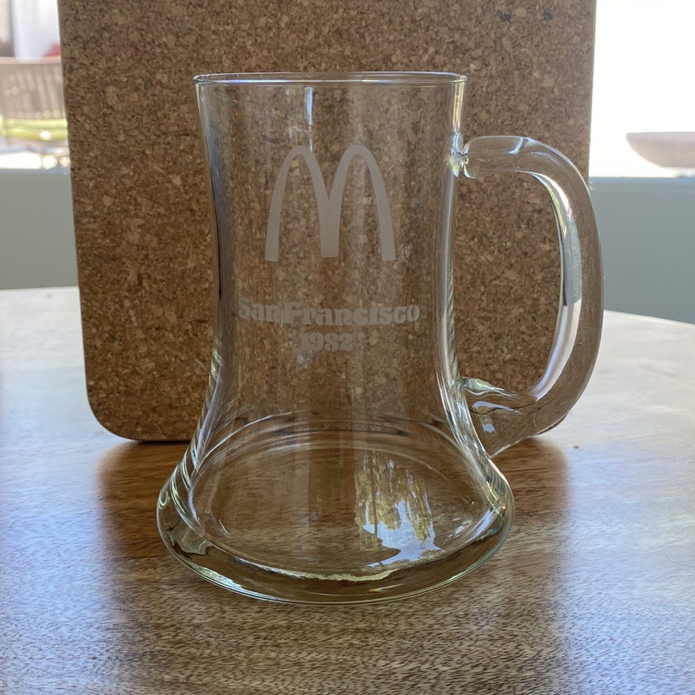 McDonald’s Vintage Etched 1982 San Francisco Stein/Mug